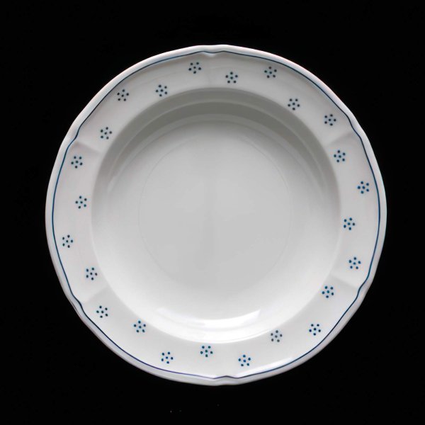 Hluboký talíř, modrá valbella, 22 cm, Barbara 