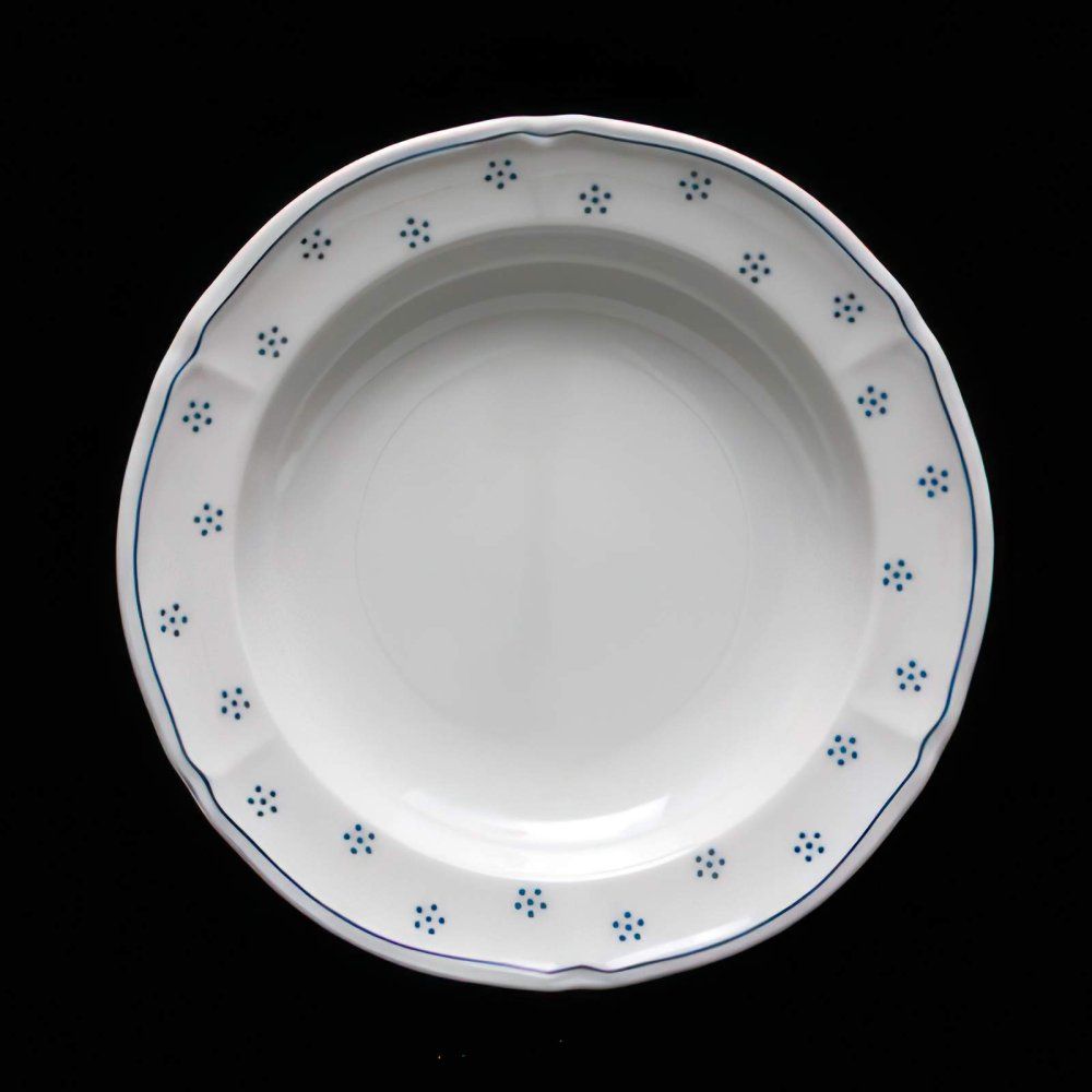 Hluboký talíř, modrá valbella, 22 cm, Barbara 