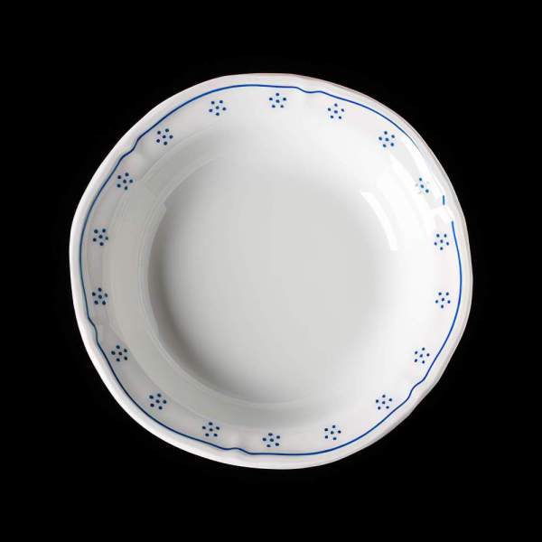 Talíř hluboký, modrá valbella, 18,7 cm, Barbara 