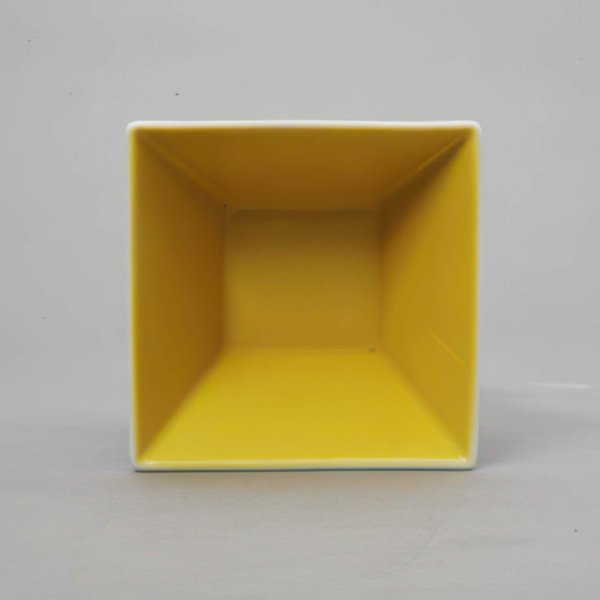 Miska hranatá, žlutá, 9,2x9,2 cm, Actual 