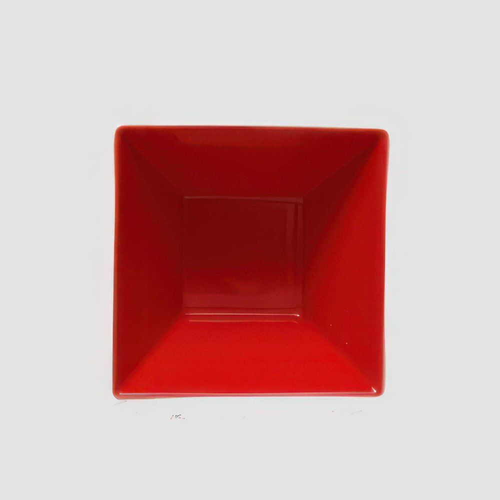 Miska hranatá, červená, 9,2x9,2 cm, Actual 