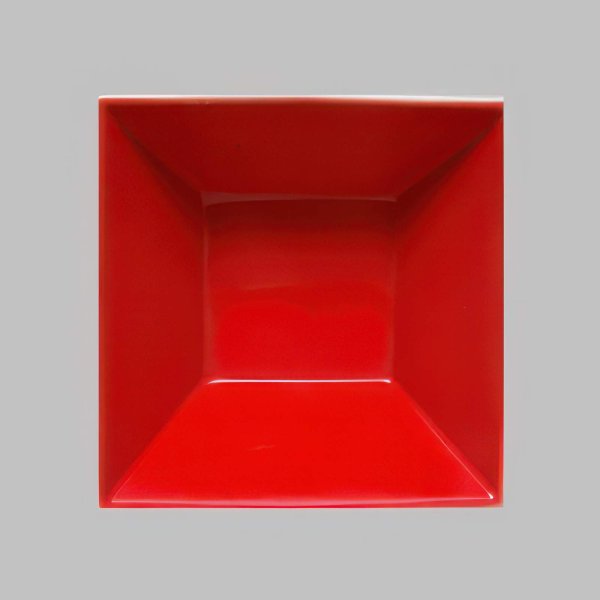 Miska hranatá, červená, 14,9x14,9 cm, Actual 
