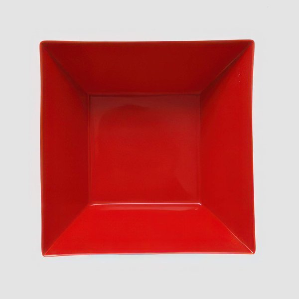 Mísa hranatá, červená, 22,9x22,9 cm, Actual 