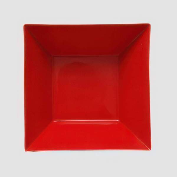 Mísa hranatá, červená, 22,9x22,9 cm, Actual 