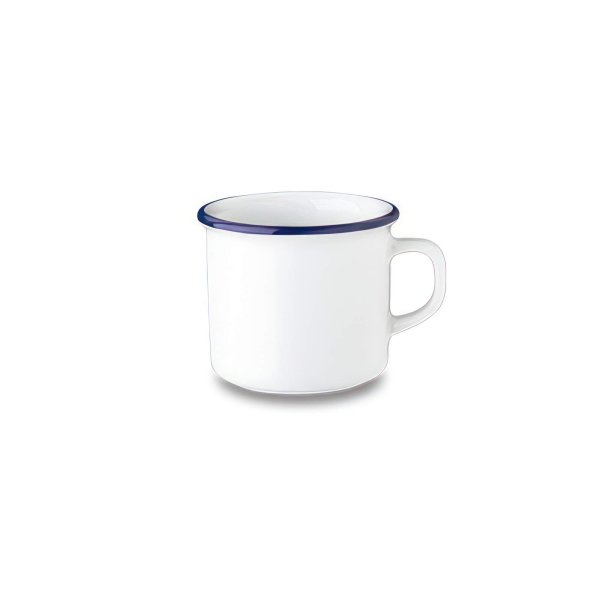 Retro hrnek, modrý lem, 90 ml, Retro mugs 