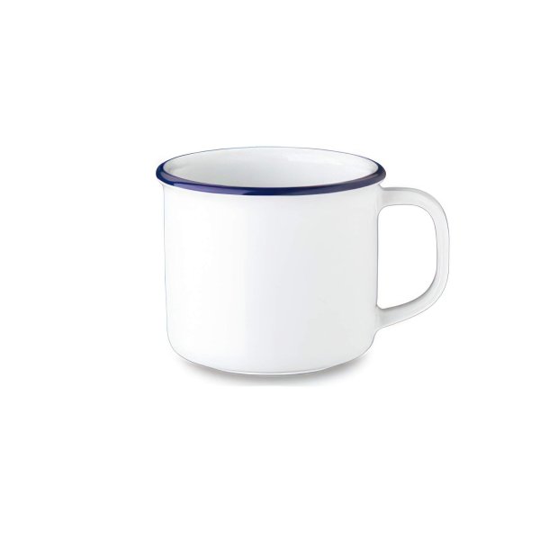 Retro hrnek, modrý lem, 210 ml, Retro mugs 