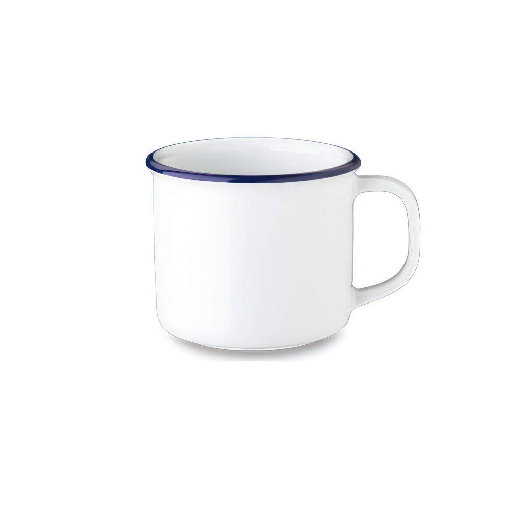 Retro hrnek, modrý lem, 210 ml, Retro mugs 