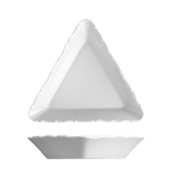 Mísa kompotová trojhranná, bílá, 19,7 cm, Verona 
