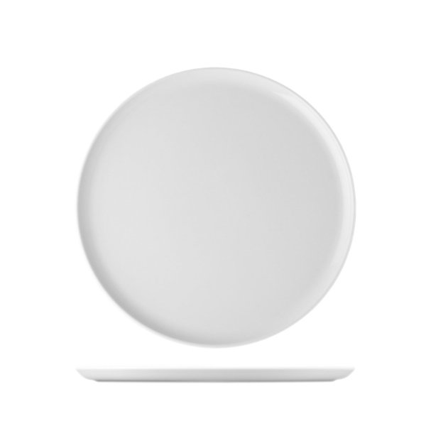 Kupový mělký talíř s rovným dnem, bílý, 23 cm, Isabelle 