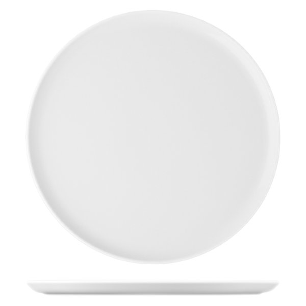 Kupový mělký talíř s rovným dnem, bílý, 27 cm, Isabelle 