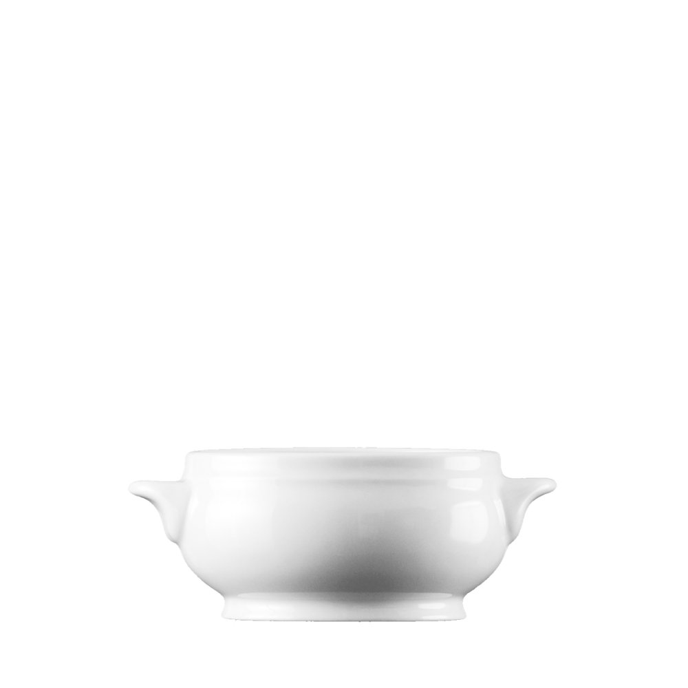 Šálek na polévku s podšálkem, bílý, 520 ml, Josefine