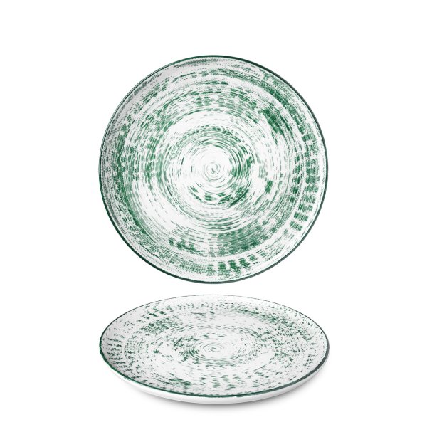 Mělký talíř, zelený, 26 cm, Optimo hand painted
