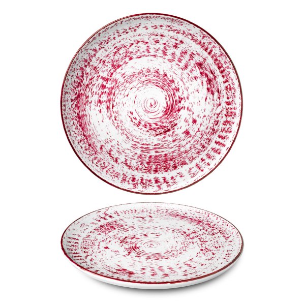 Mělký talíř, červený, 29 cm, Optimo hand painted