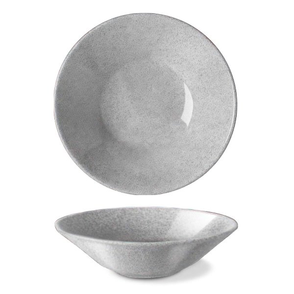 Pasta talíř, světle šedý, 27 cm, Granit s glazurou 
