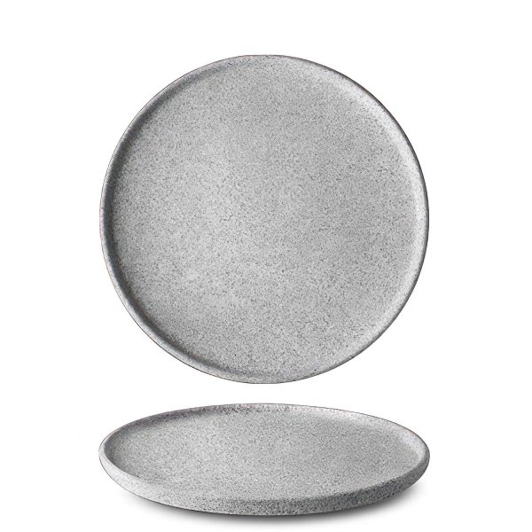 Talíř mělký, světle šedý, 24 cm, Granit 