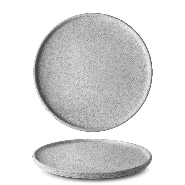 Talíř mělký, světle šedý, 26 cm, Granit 