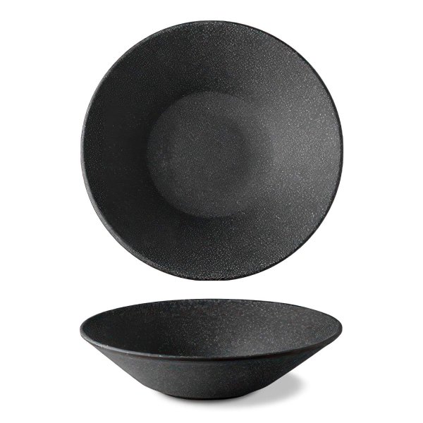 Pasta talíř, černý, 27 cm, Granit 