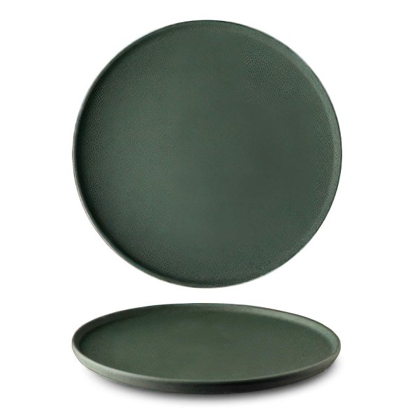 Talíř mělký, zelený, 26 cm, Granit 