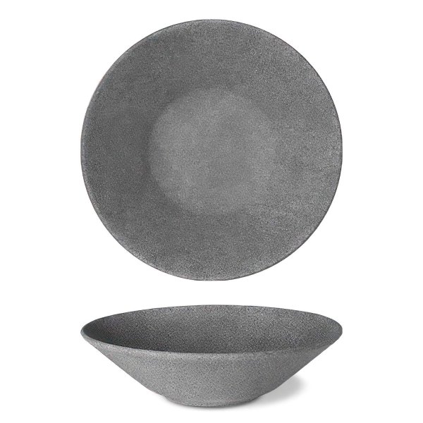 Pasta talíř, tmavě šedý, 27 cm, Granit 