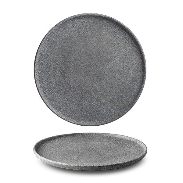 Talíř mělký, tmavě šedý, 24 cm, Granit 