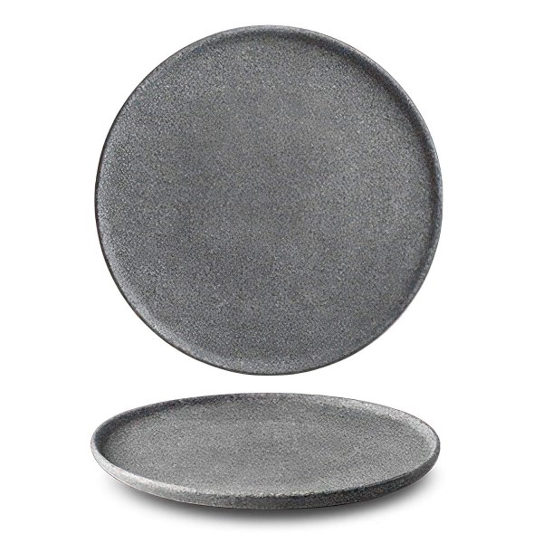 Talíř mělký, tmavě šedý, 26 cm, Granit 