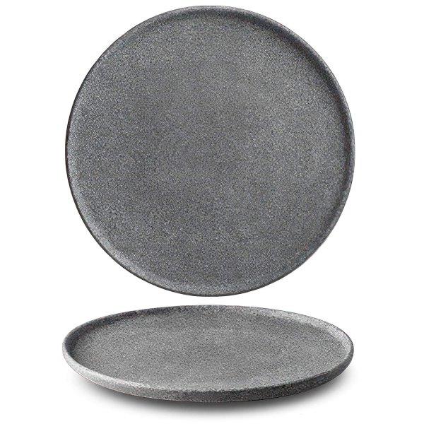 Talíř mělký, tmavě šedý, 29 cm, Granit 