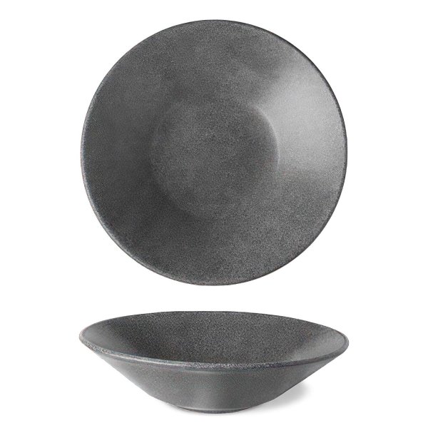 Pasta talíř, tmavě šedý, 27 cm, Granit matný 