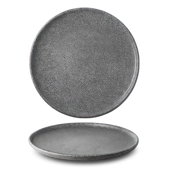 Talíř mělký, tmavě šedý, 26 cm, Granit matný 